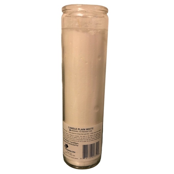 LUMEX Candle 7oz White Blue Tall Glass Wax Candle Seashells - Picture 8 of 10